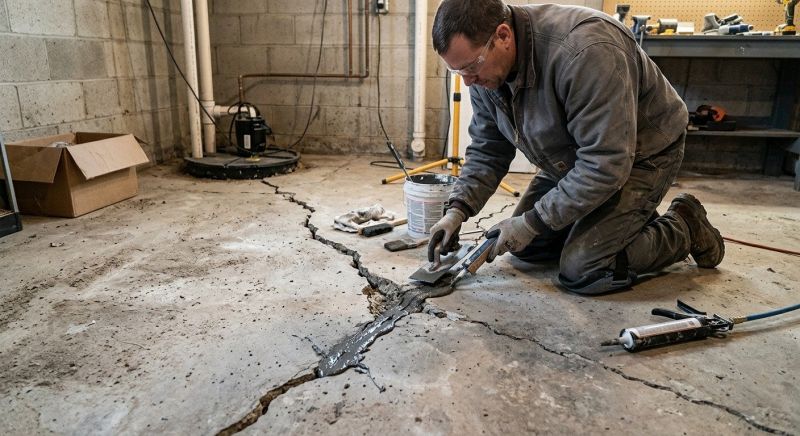 Cracked Basement Floor Repair in Palm Beach County, FL